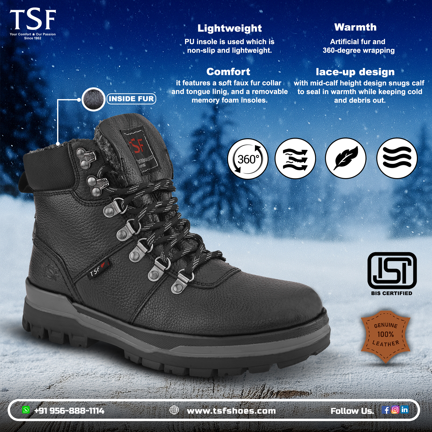 Police shoes with ZIP